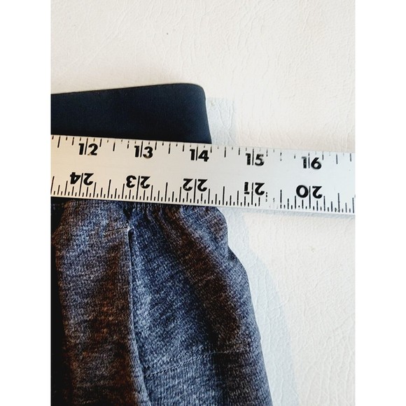 Lululemon T.H.E. Shorts Linerless 9" Heather Texture Printed Greyt Deep Coal S - Picture 6 of 7